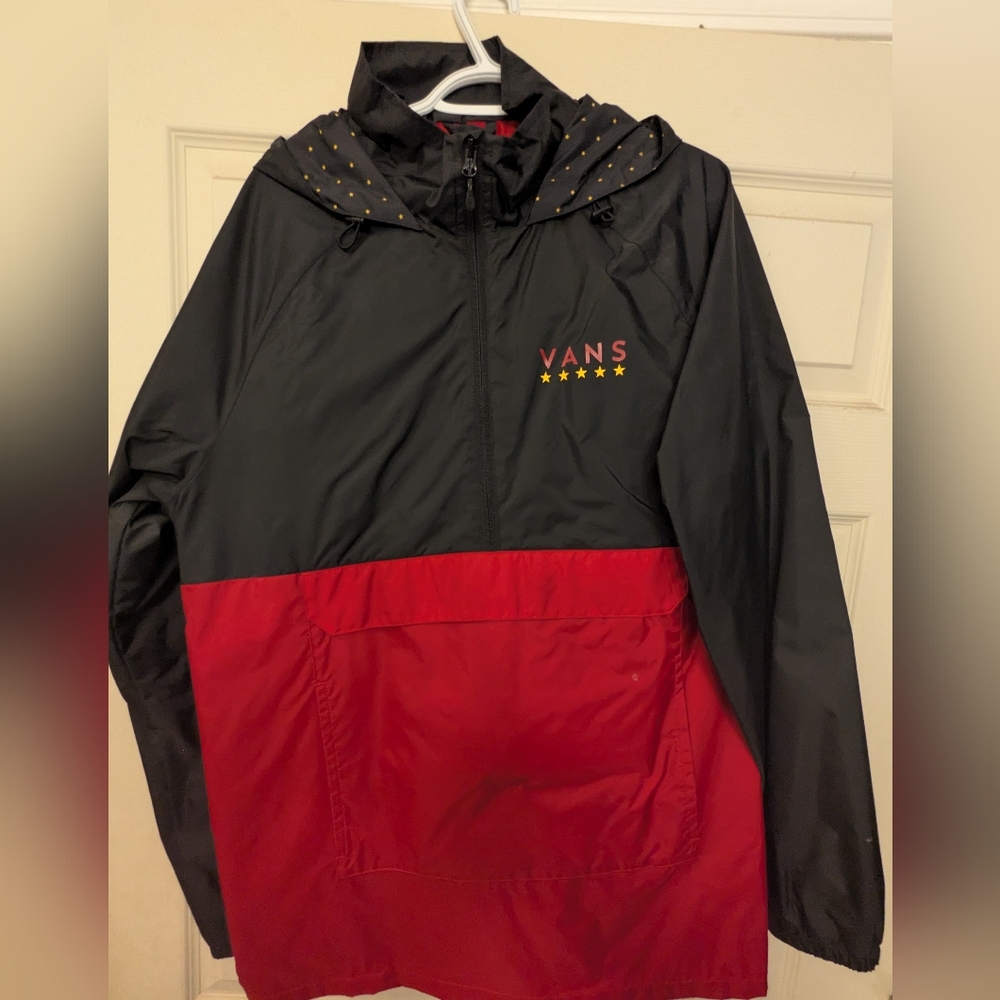 Vans Black and Red Windbreaker